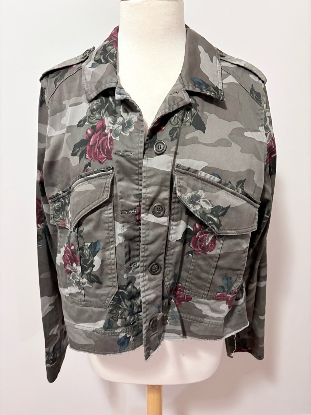 Floral Camo Crop Jacket -